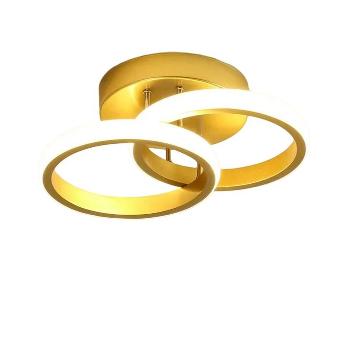 Lustra moderna, Auriu, dimabila, lumina tricolora