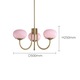 Lustra cu 3 brate, ABS, auriu/roz