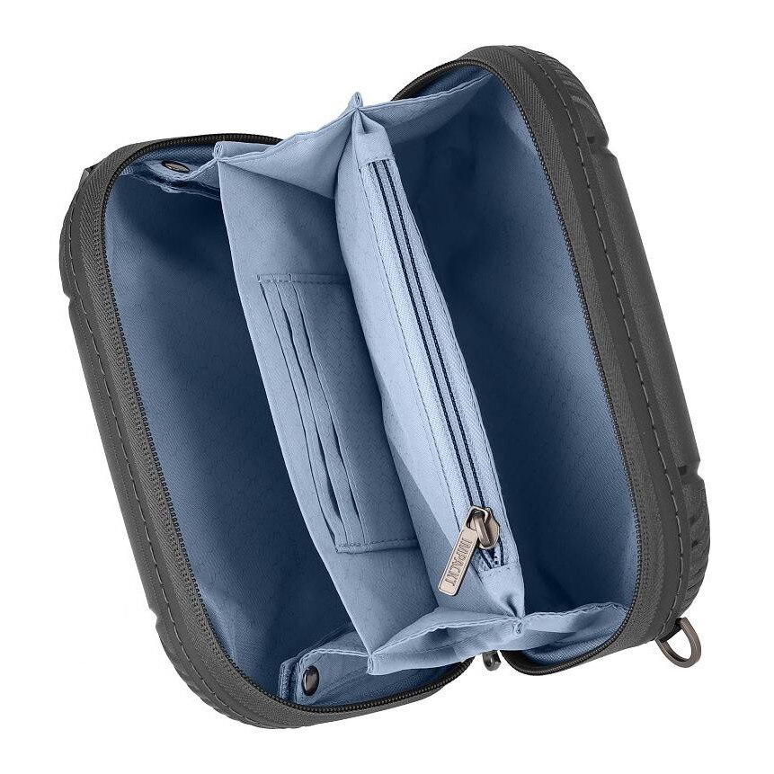 Geantă laptop IMPACKT IP1, gri, dimensiuni mici, 3 compartimente interne, 46% material reciclat