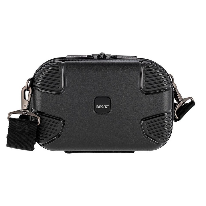 Geantă laptop IMPACKT IP1 Mini, neagră, 46% plastic reciclat, bretea detasabilă, 3 compartimente interioare