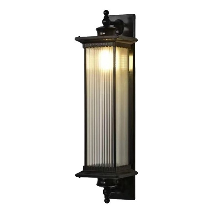 Aplica de perete, LED, utilizare exterioara, culoare cafea, 78cm, set de montaj inclus