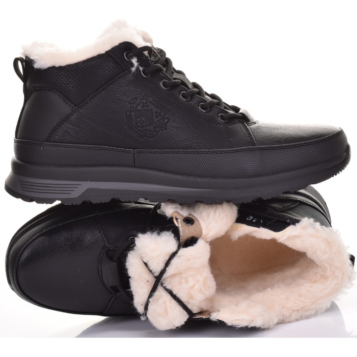 Ghete barbati, Martinus, cizme de zapada, izolare, negru, piele ecologica