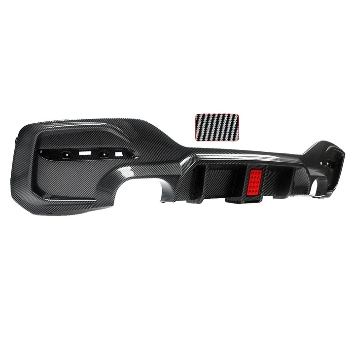 Difuzor spate, ABS de inalta calitate, aspect carbon, 150x35x18mm, pentru BMW M Sport