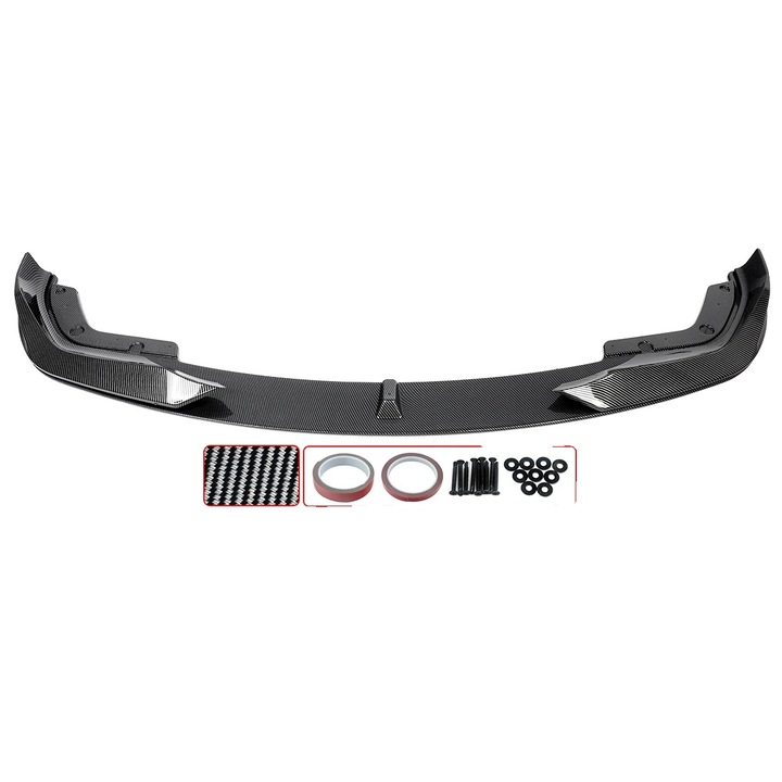 Splitter lip pentru bara fata BMW G20 330i M Sport, carbon, instalare usoara, aspect carbon, 2019-2022