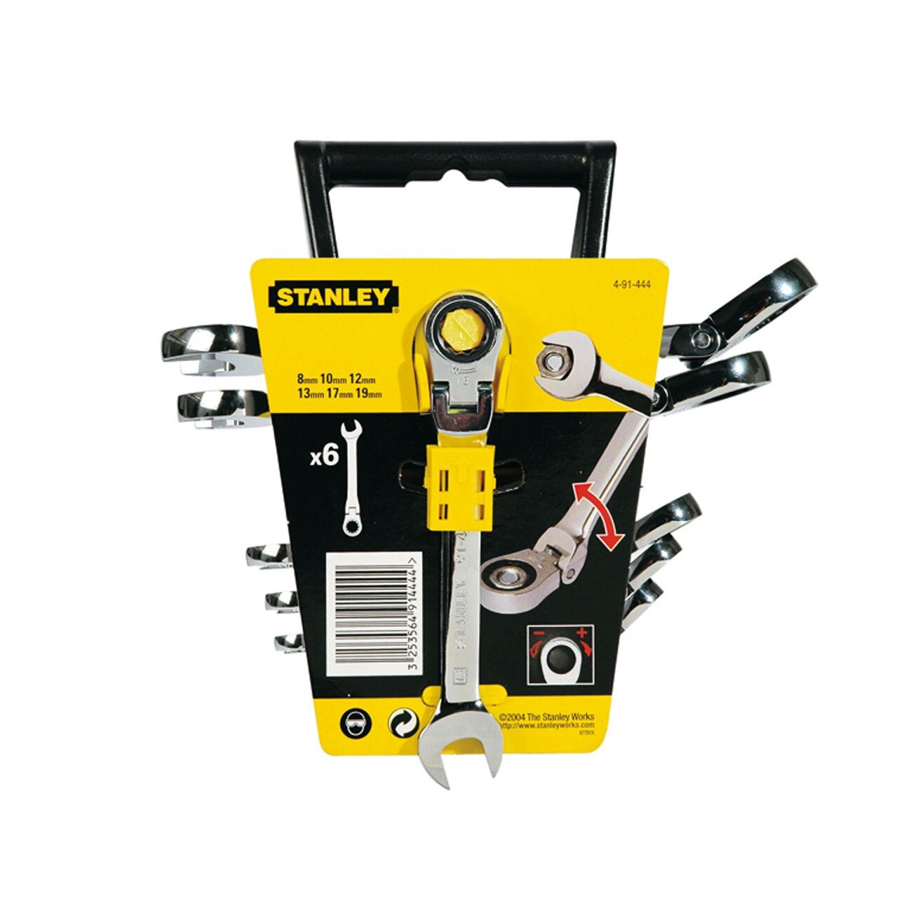 Set 6 chei combinate articulate cu clichet 8-19