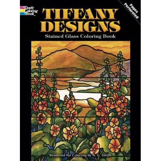 Tiffany Designs Stained Glass Coloring Book, Smith, A. G. Smith