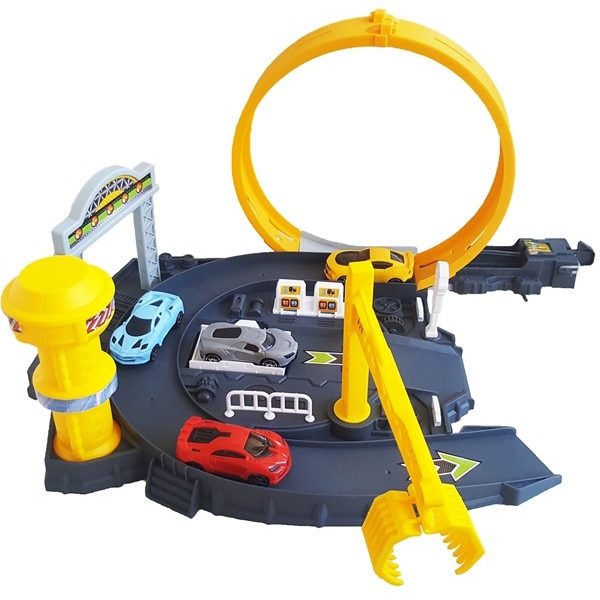 Set pista masini cu statie parcare