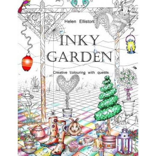 Inky Garden: Creative Colouring with Quests & 3D Paper Flower, Helen Elliston (Author)