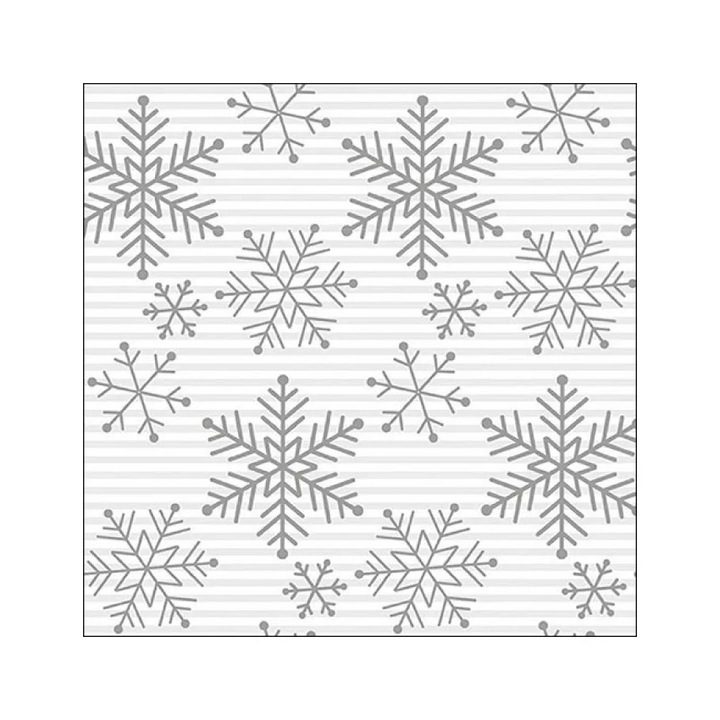 Servetele masa 33x33cm Falling crystals silver FSC Mix