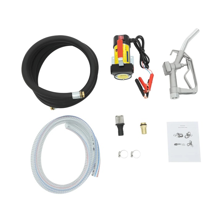 Pompa de transfer motorina, auto-primare, 45 L/min, neagra, dimensiuni 43x26x21cm