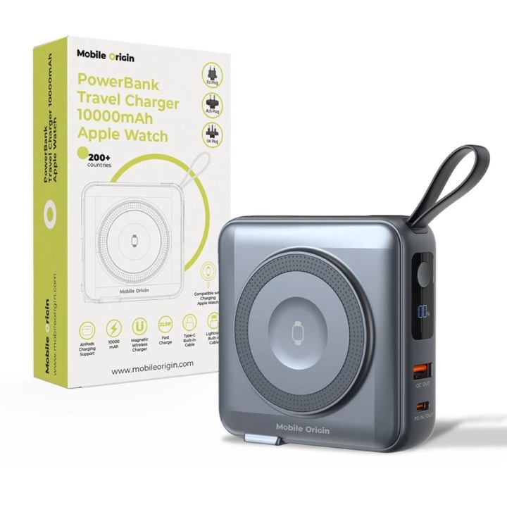 Power bank Mobile Origin 10000mAh, szürke, 295215