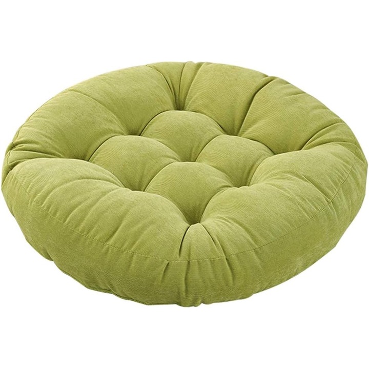 Perna Rotundă Faria pentru Sezut, Verde, 55cm, Grosime 10-12cm, pentru Podea sau Scaun