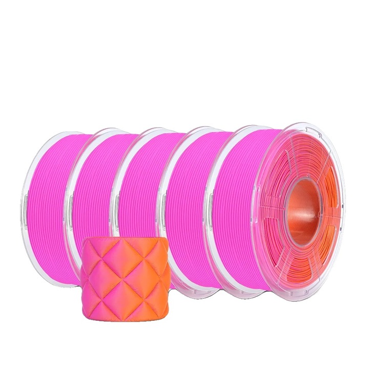 Filament 3D, Matt, 5 tekercs, 1.75mm, 1.1kg/tekercs, többszínű