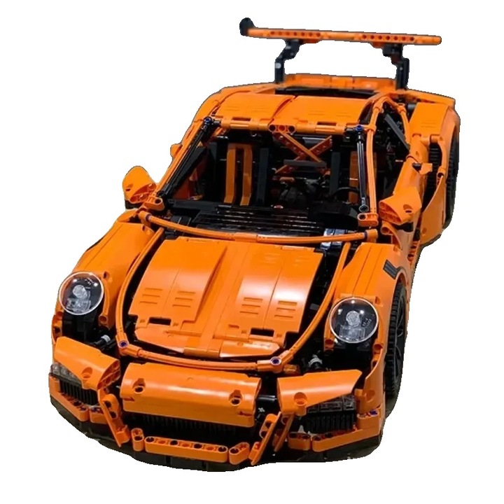 Строителен комплект, дизайн на суперавтомобил, малки блокчета, пластмаса