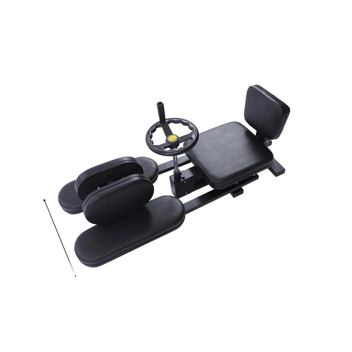 Aparat de intindere a picioarelor, constructie robusta, unghi de intindere ajustabil, negru, 22 kg