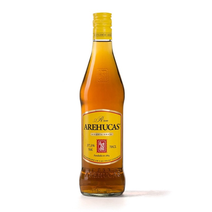 Rom Arehucas Carta Oro, 37.5% vol, 0.7L, portocalie, Gold