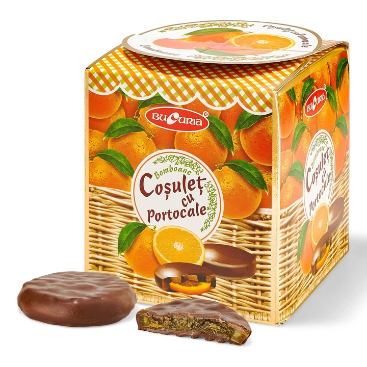Bomboane Bucuria Cosulet cu Portocale 1/200 g
