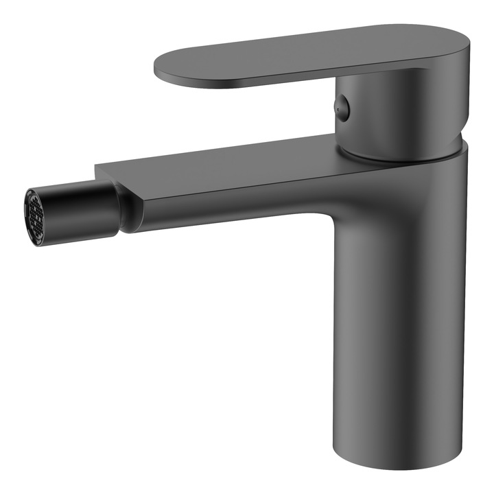 Baterie bideu, gri/ negru periat, inox, cartus ceramic, Bathrium colectia BOSA