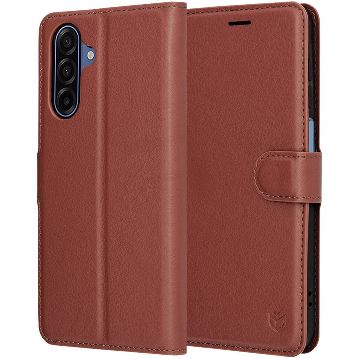 Husa pentru Samsung Galaxy A17 5G - Techsuit Leather Folio - Barna