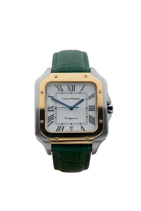 Férfi karóra, Laurent Philippe, Conqueror Imperial Topaz - Tsavorite Temptation, 38mm x 27, 5mm, Ezüst-Arany
