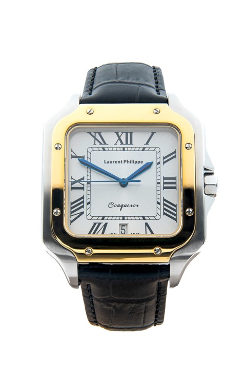 Ceas pentru barbati, Laurent Philippe, Conqueror Imperial Topaz - Phantom, 38mm x 27.5mm, Silver/Gold