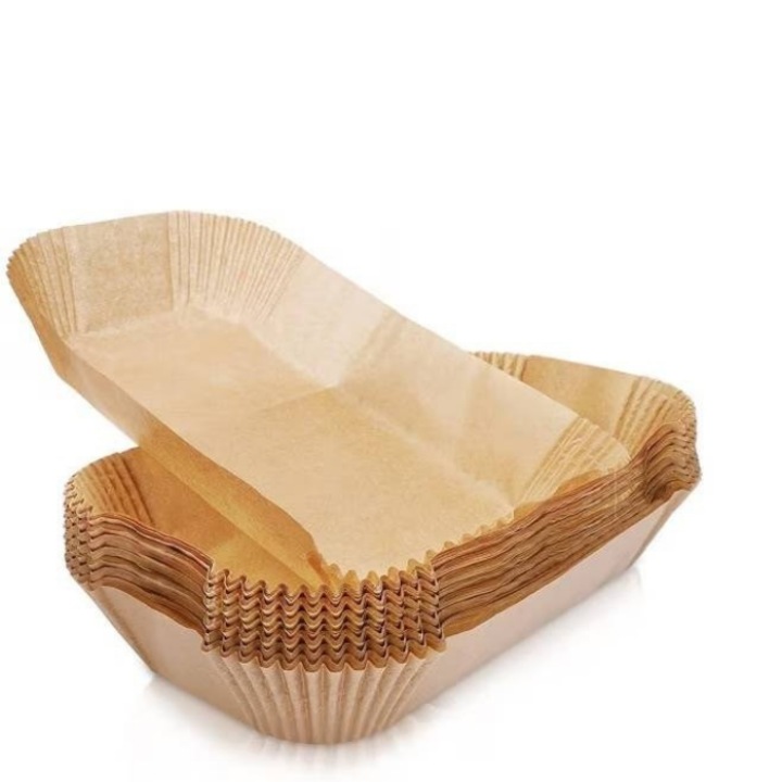 Set 100 foi de hartie de copt pentru friteuze, Leccik, rezistenta la caldura, maro