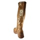 Cizme Dama EGO Manchester Maro Deschis, Piele Ecologica Moale, Talpa Chunky, Toc 6 cm, Marimea 40 EU