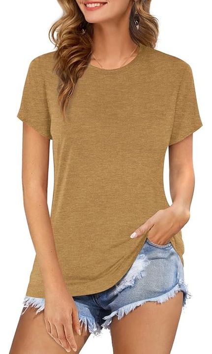 Tricou casual dama, maro, marime 2XL, Beluring