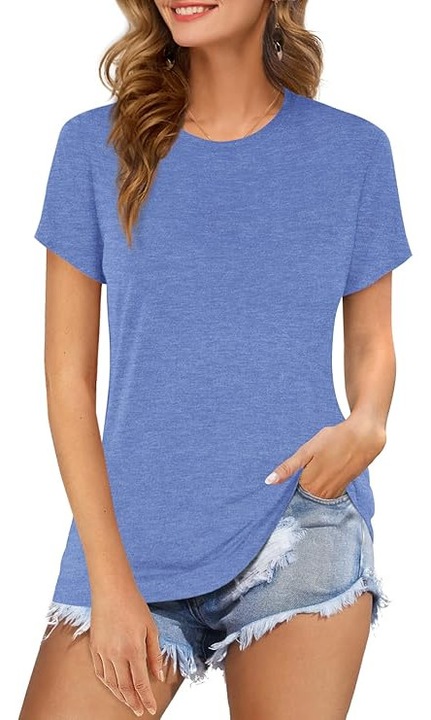 Tricou casual dama, albastru deschis, marime M, Beluring