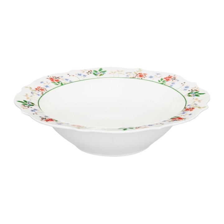 Bol mare AMBITION Rosalia, 25cm, portelan, model floral