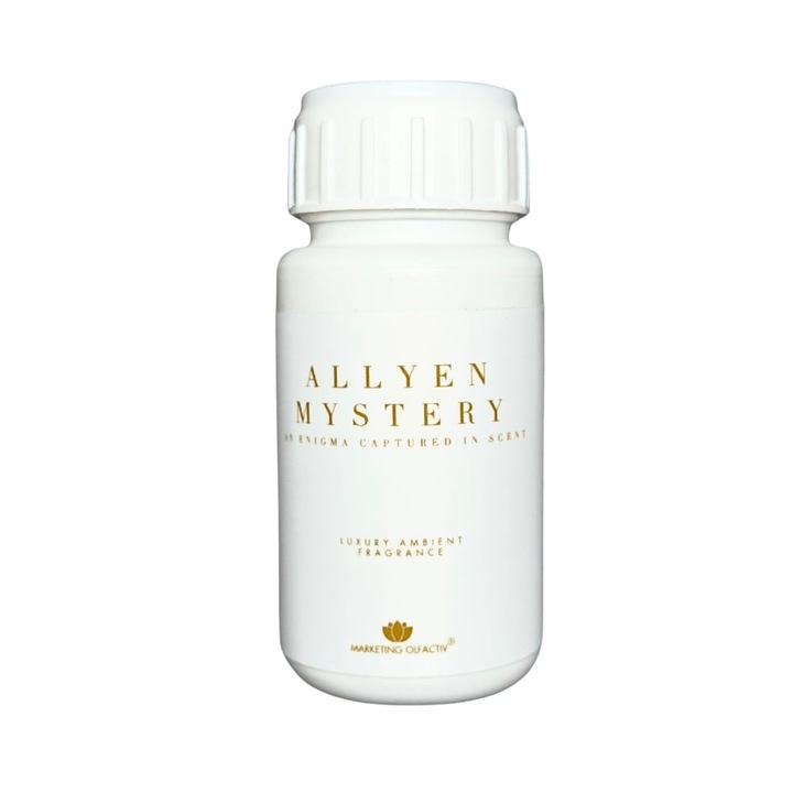 Allyen Mystery professzionális légfrissítő, Alien ihlette prémium illat, lassú diffúziós szobaillat jázmin, pézsma és fehér ámbra jegyekkel, 500 ml