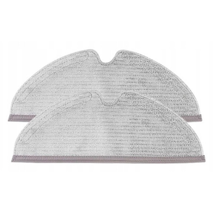 Set 2 Mop Pentru Aspirator, Roborock, S50 S55 S5 Max S6 MaxV Q7 Max Q5 Pro Q8, Fabricat Din Microfibra, Usor De Montat Si Utilizat, Produs Original, Gri