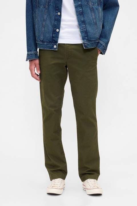 GAP, Pantaloni chino cu croiala dreapta, Kaki pal