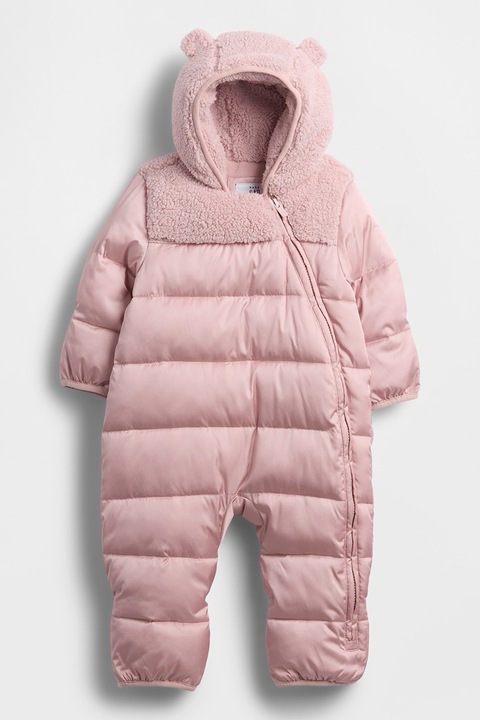 GAP, Капитониран гащеризон с цип, Бледо розово