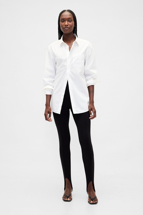 GAP, Magas derekú leggings bokapánttal, Fekete