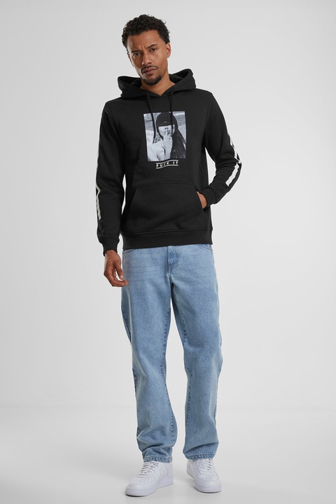 Mister tee, Hanorac cu imprimeu foto, Negru