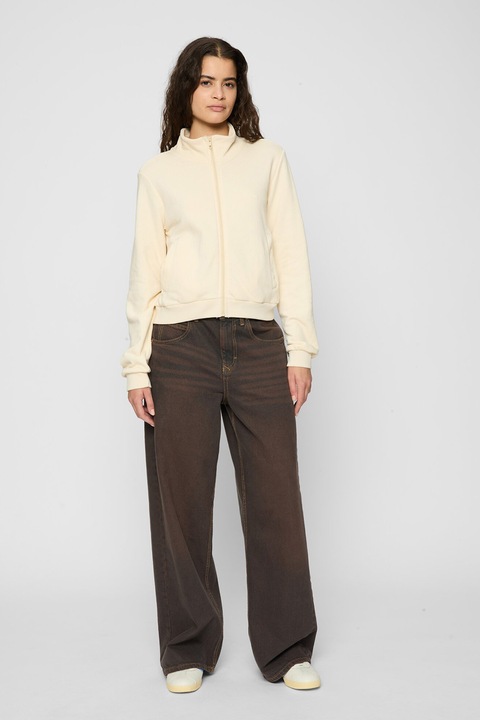 Urban Classics, Jacheta cu fermoar si buzunare laterale, Maro camel