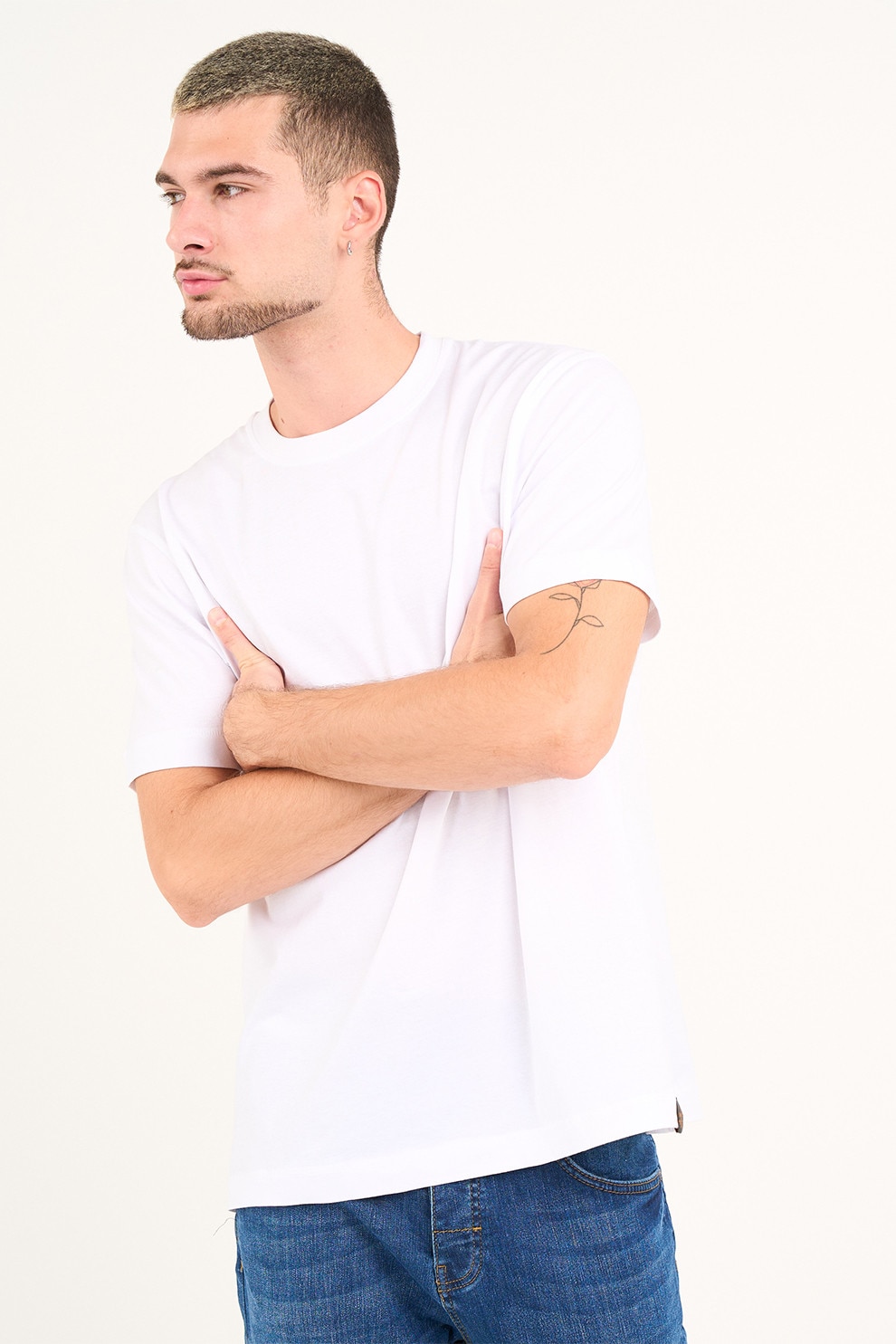 KVL by KENVELO, Tricou regular-fit din bumbac, Alb optic, S