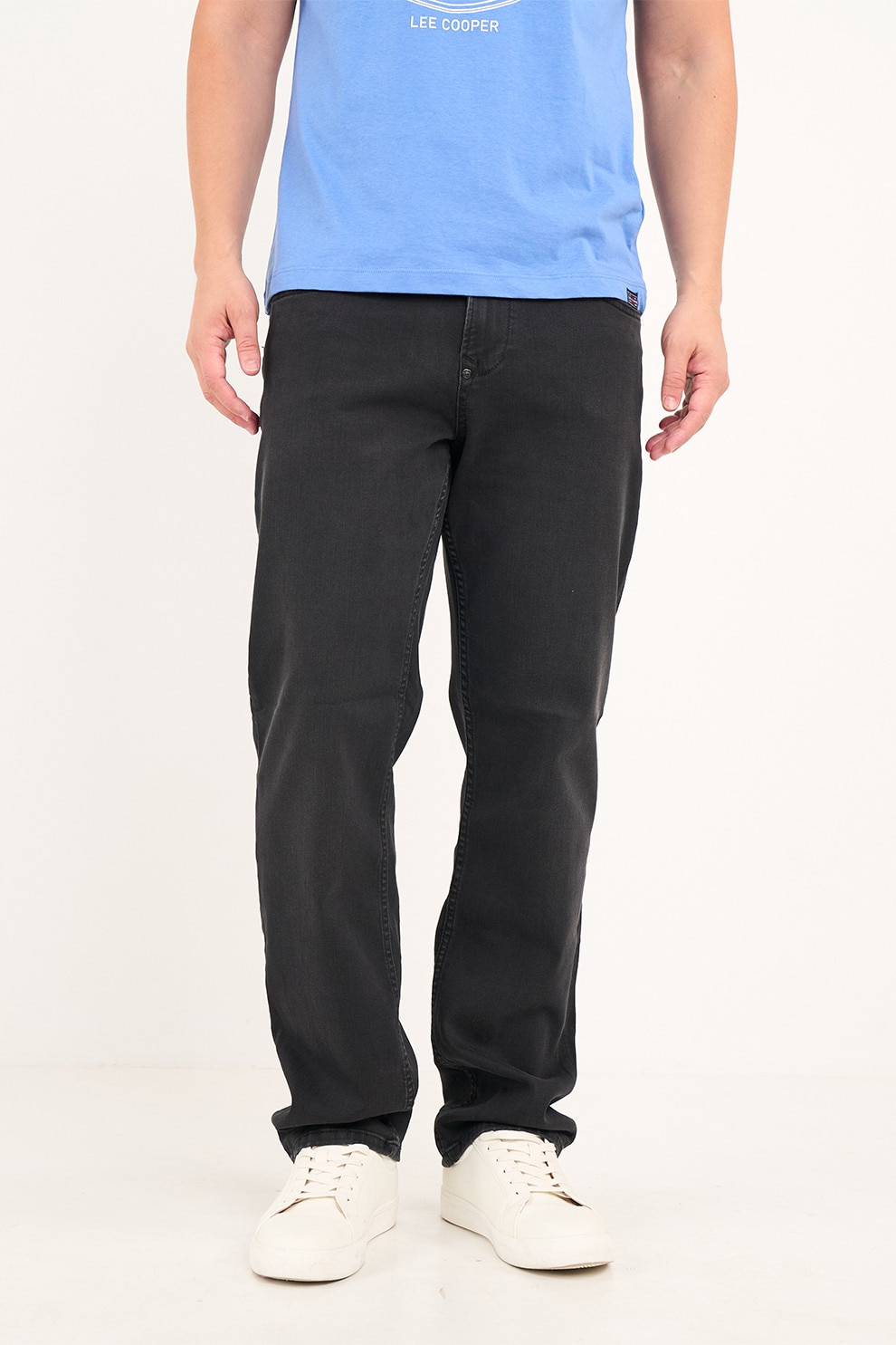 Lee Cooper, Blugi drepti cu design 5 buzunare, Negru stins, W33-L32