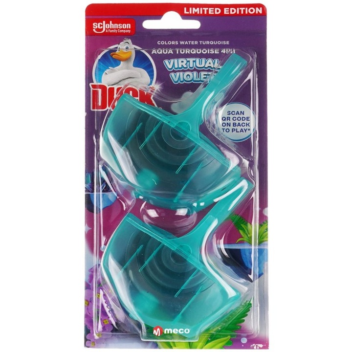 Odorizant WC Duck Aqua 2x36g Turquoise 4in1 Virtual