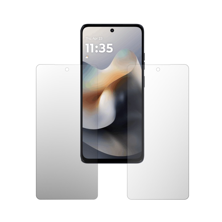 Комплект 2X Фолио за защита на екрана Folie24, за Motorola Moto G36, 1X Ултра-прозрачно + 1X Матово, Пълно покритие на целия дисплей, Залепващо, Гъвкаво със саморегенериране