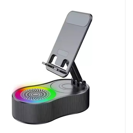 Suport Telefon & Tableta cu Boxa Bluetooth 5.3, Iluminare RGB, Power ...