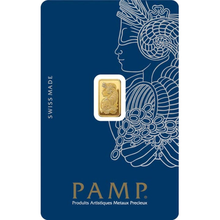 Lingou de aur 1 gram Pamp Suisse Fortuna – 999,9‰ ( 24K ) – LBMA Approved