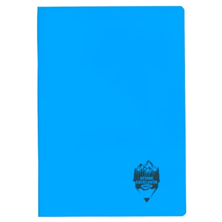 Caiet A4 Matematica, 100 file, 70g/mp, coperti plastifiate Albastru Daco