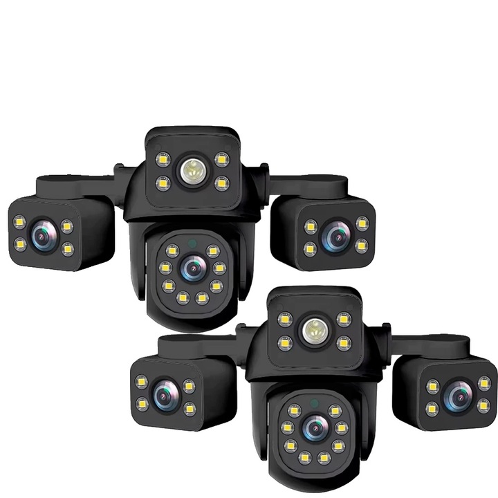 Camera de supraveghere, 15MP, detectie miscare AI, set 2 bucati, conectivitate wireless, alimentare EU Plug