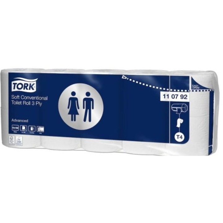 Set 70 role de hartie igienica Tork Premium White, 70x19.4m, T4, cu 3 straturi, 110792