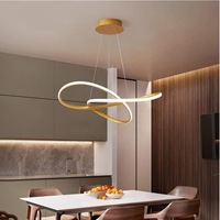 Lustra LED Tip Pendul Cu Telecomanda, 3 Tipuri De Lumina, Modern Reglabil din Metal cu Iluminare LED Design Simplu si Eficient Energetic, Potrivit pentru Living, Dormitor, Bucatarie sau Birou