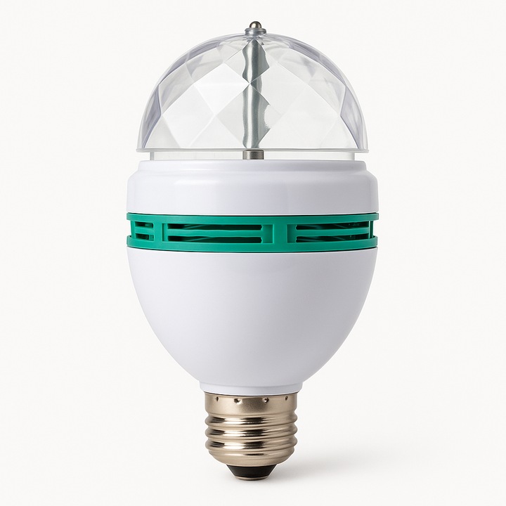 LED въртяща се лампа с RGB ефект, диско светлина, 360° покритие