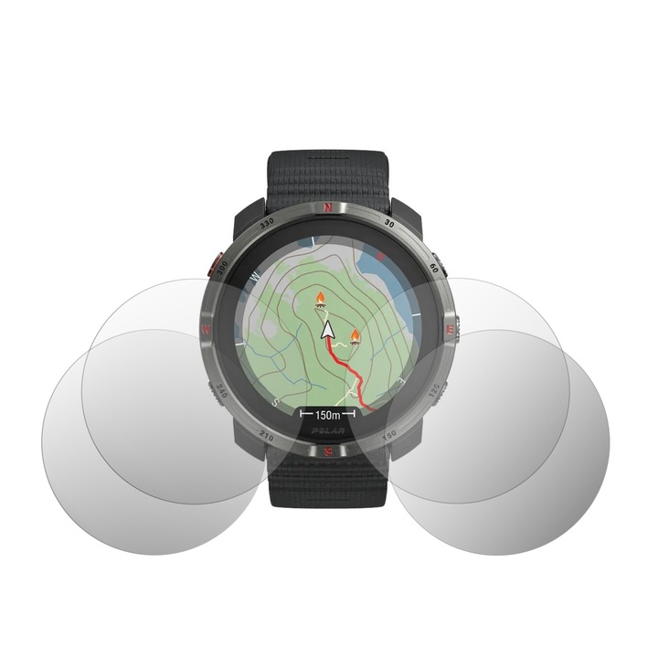 Set 4X iSkinz képernyővédő fólia Polar Grit X2-höz, Invisible Skinz HD, szilikon Ultra-Clear teljes lefedettséggel, öntapadó és rugalmas