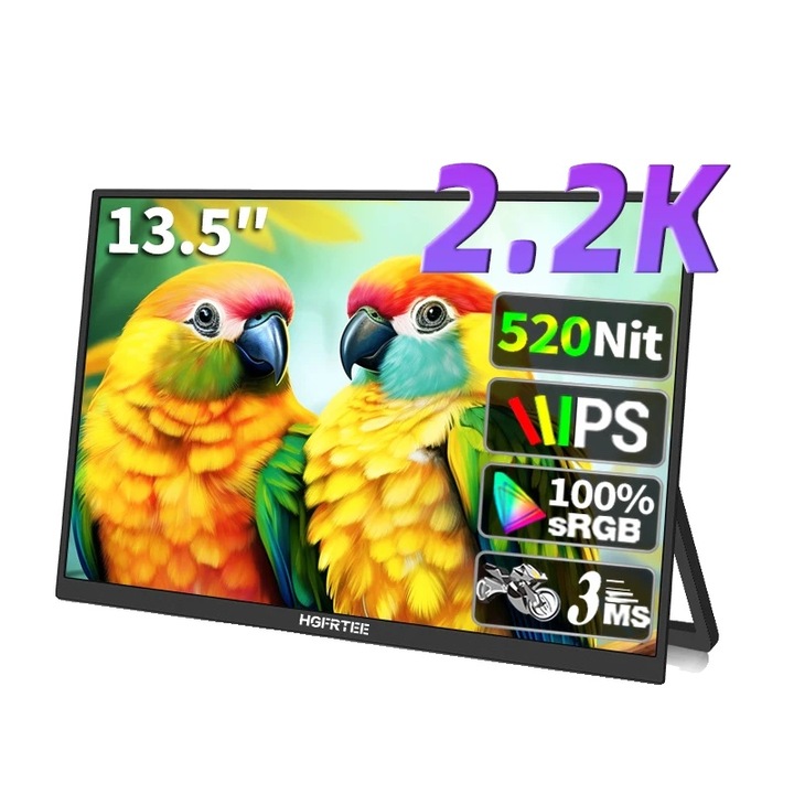 Monitor portabil, 13.5 inch, 2.2K, USB-C, 2160x1440, Negru